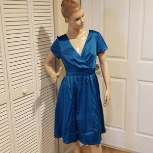 A Pleasing A-Line Teal Blue Dress Geode